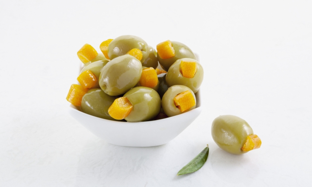 Portakal Dolgulu Yeşil Zeytin